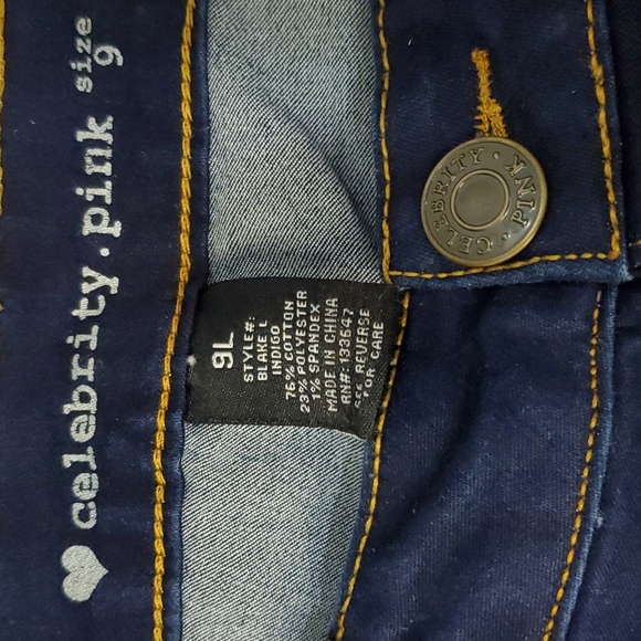 EUC CELEBRITY PINK BLAKE INDIGO LONG JEANS SIZE 9L - Picture 4 of 5